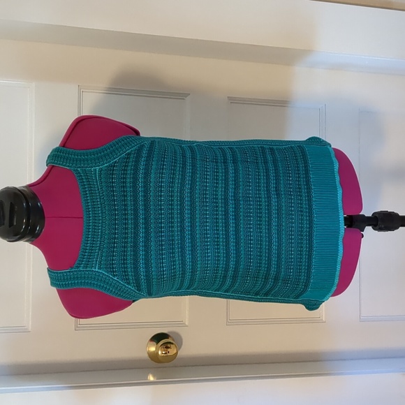 Loft Knit Tank Top Jade Green/Eggplant XSP - Picture 1 of 9
